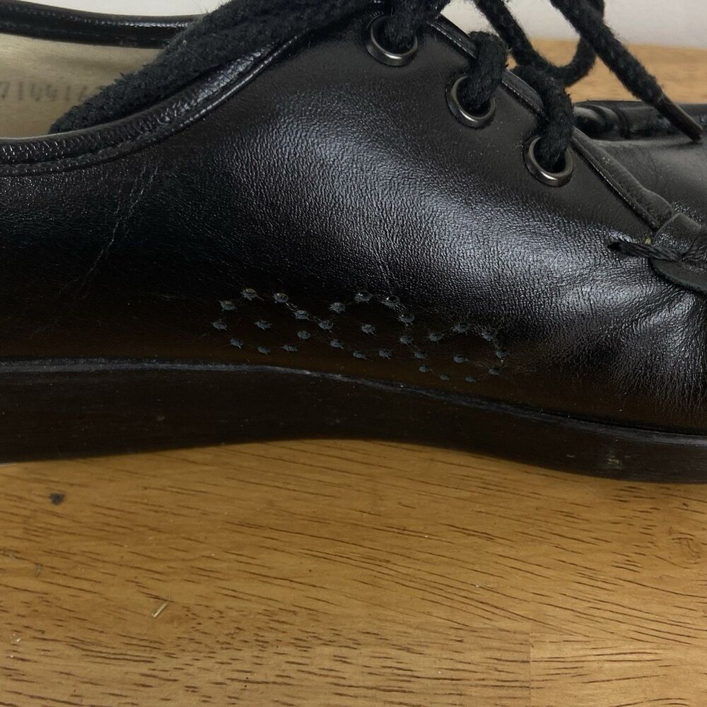 SAS Siesta Women’s 7S Comfort Shoes Black Leather Loafers Genuine Hand sewn USA - Picture 3 of 9